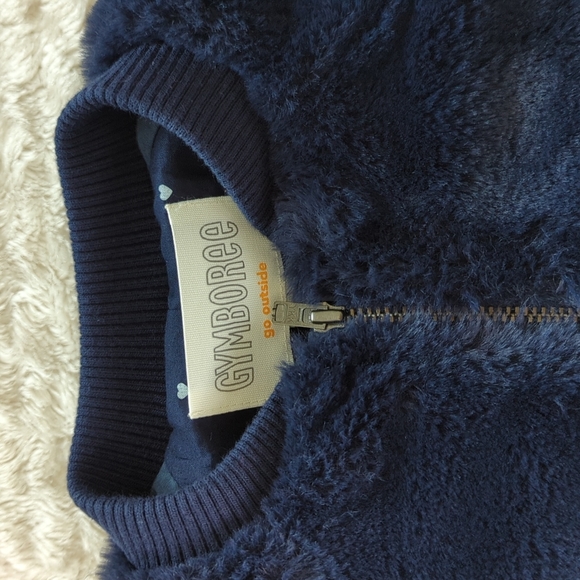 GYMBOREE | Faux Fur Navy Jacket - Picture 9 of 12